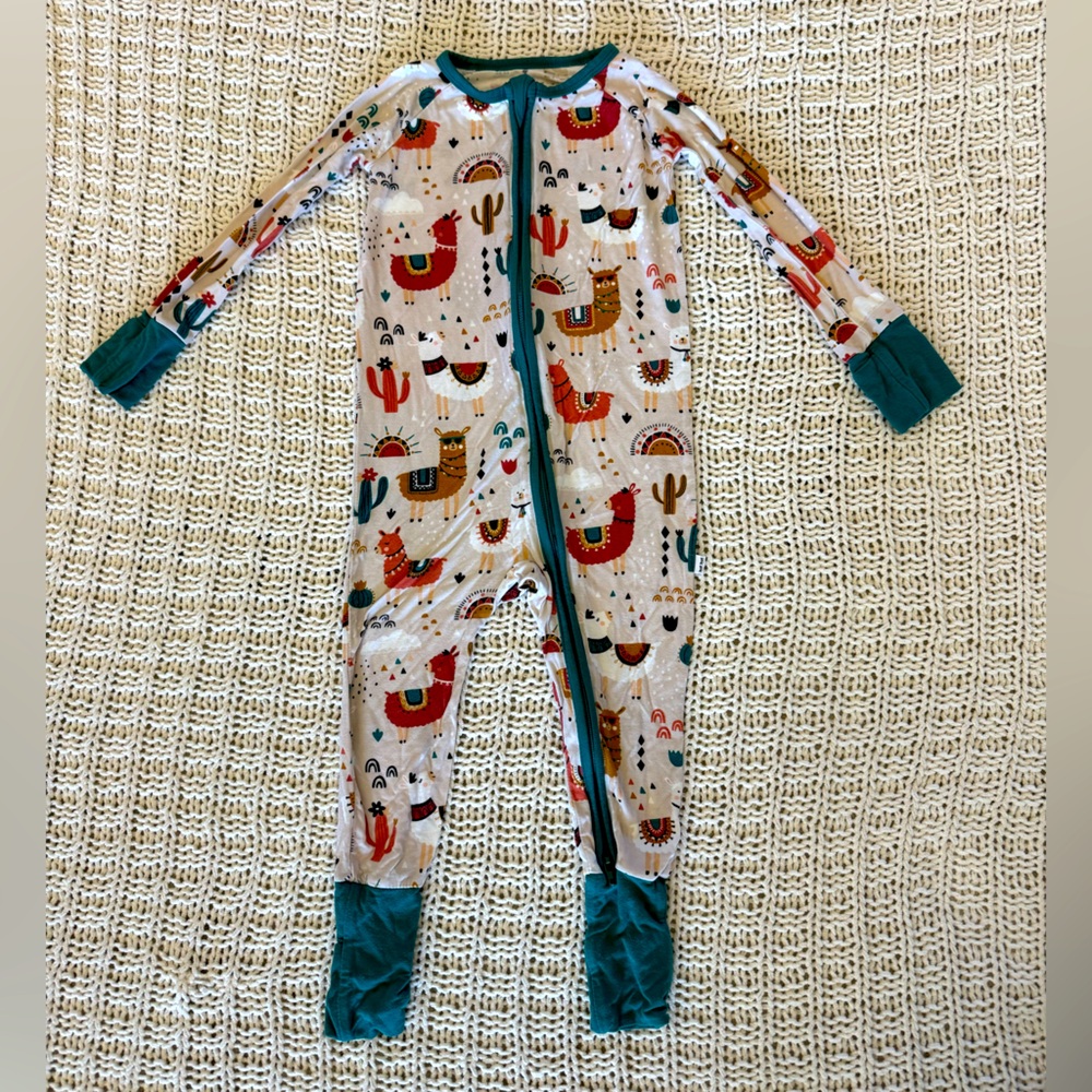 Little Sleepies Zippie Llama Print- 12-18 Months